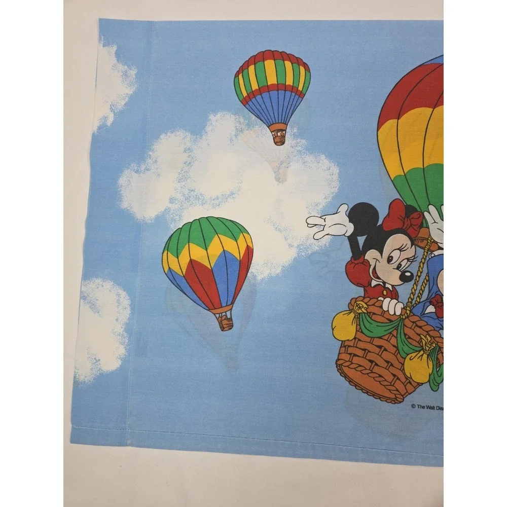 Vintage Sears Disney Mickey Minnie Pillowcase Set USA‎ Made 90s Balloon Clouds